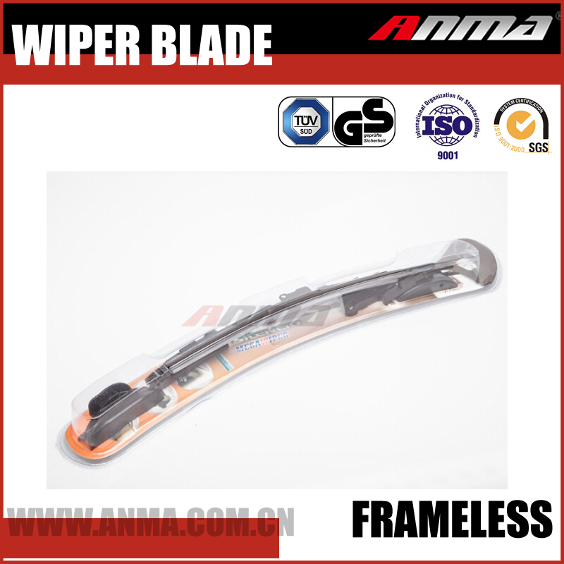 Universal double windshield frameless soft refill silicone car wiper blade
