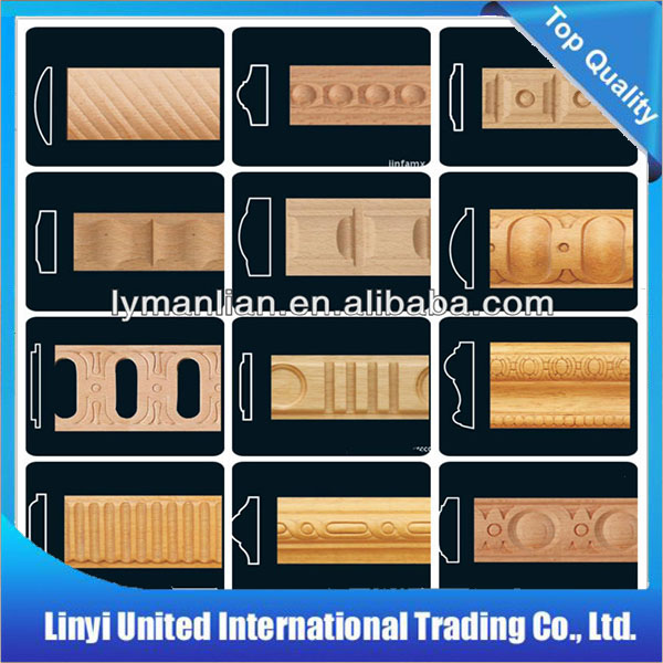 Carved wood decorative cabinet mouldings