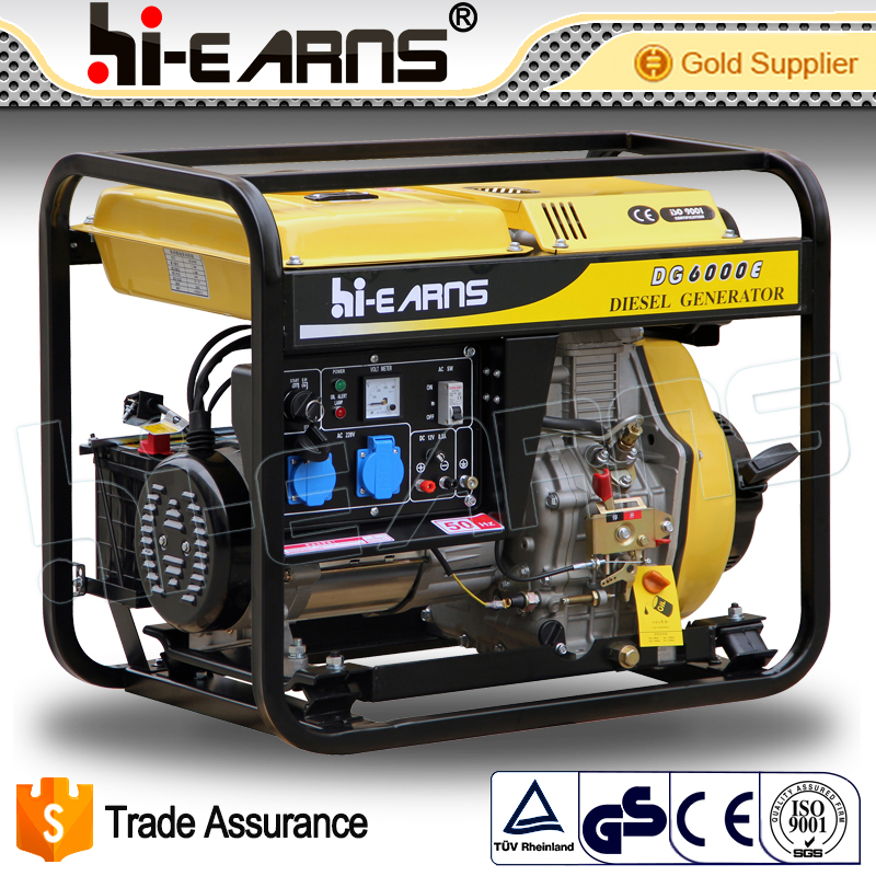 5KW electric start open frame portable diesel generator