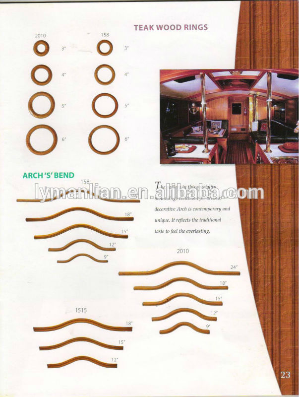 cambered shape wood decorative ceiling/crown moulding for interior decorative