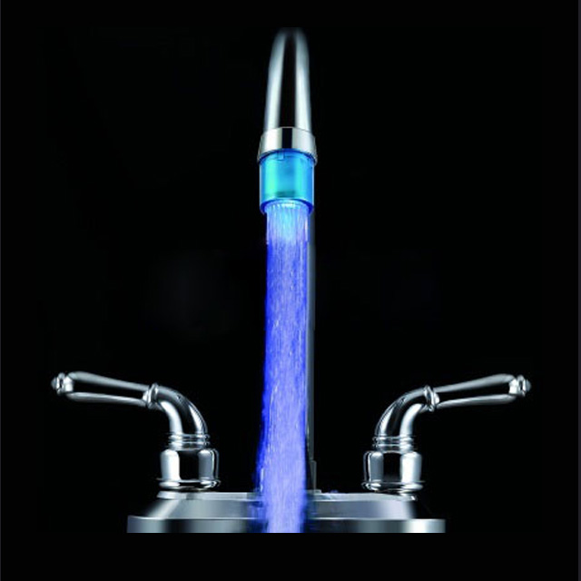 Wholesale Temperature Control Three Bibcock Colorful Luminescence/ Changing Color Led Faucet