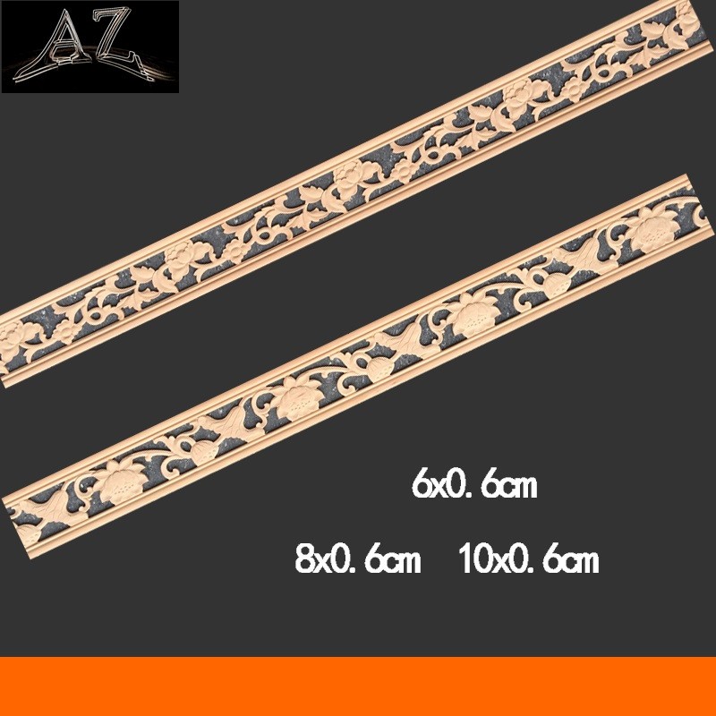 home decoration pillar Solid wood carved mouldings wood carve flower moulding