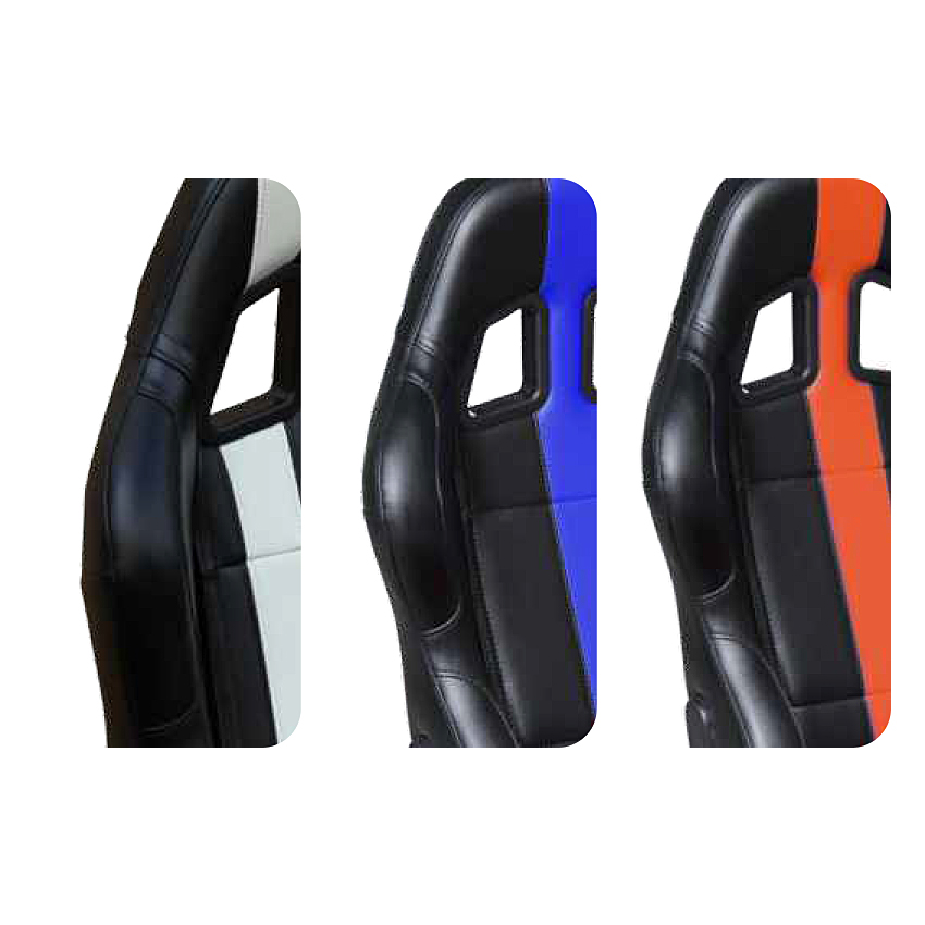 PVC leather Single adjustor sport racing seat