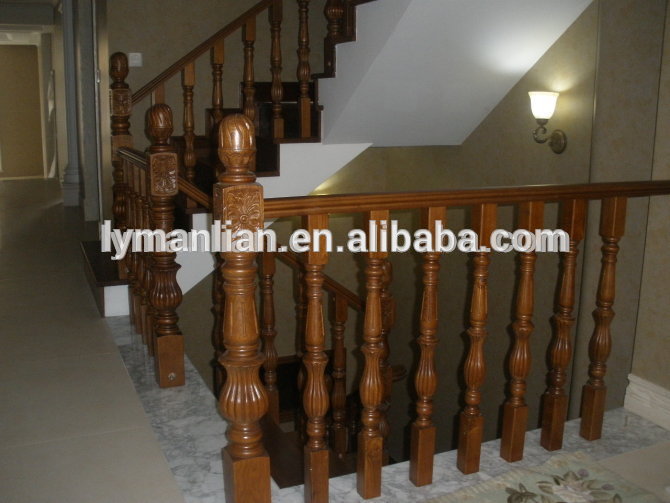 wooden baluster designs/stairs wood baluster design/solid wood stair railing