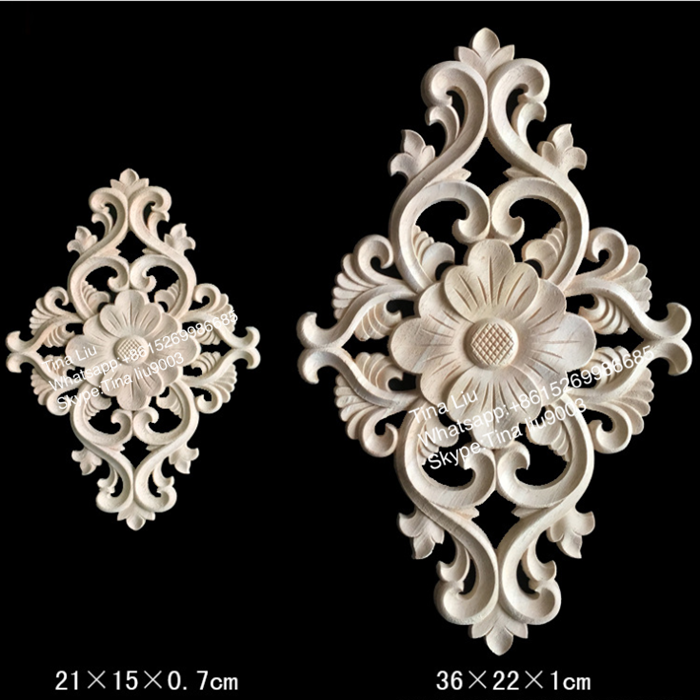 CNC carved solid wood appliques and onlays