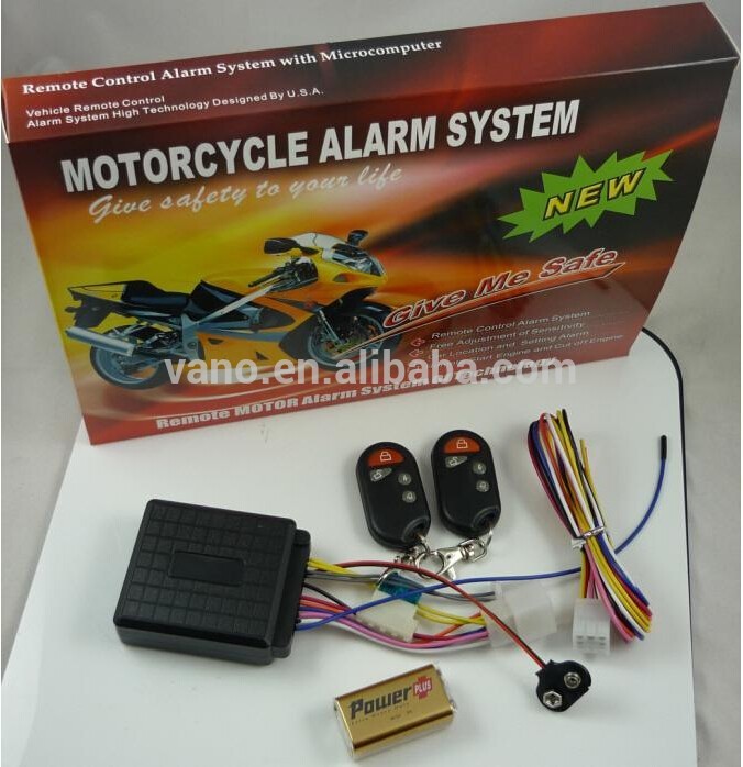Low voice security wireless motorcycle alarm system