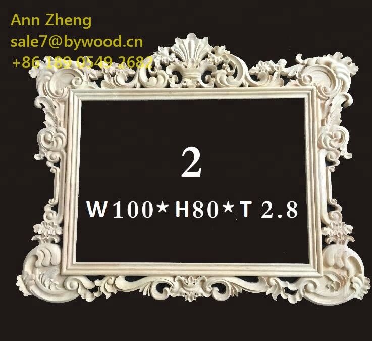 Customized Logo wood Frame Mirror bedroom mirror frame
