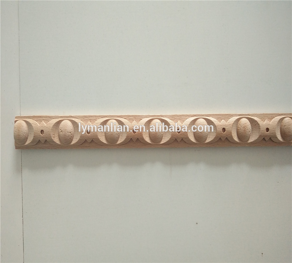 Beech carved molding solid wood moulding engraved wood decorative furniture mouldings