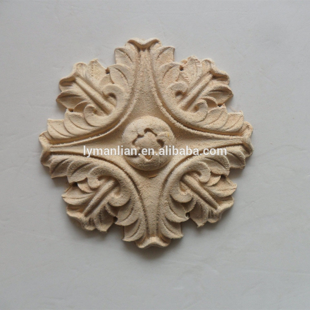 Decorative wood carved rosettes