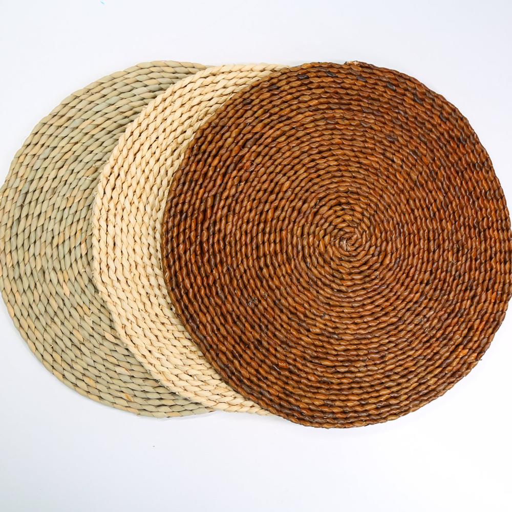 Tabletex natural cheap wholesale handmade straw woven ecofriendly round placemats