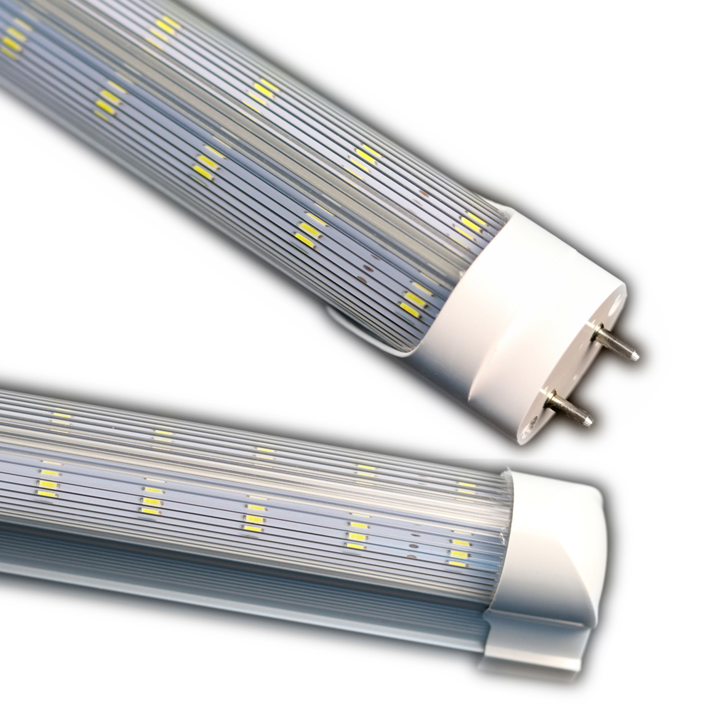 V-Shaped 8ft Cooler Door Led Tube Lights 44W 2.4m T8 Integrated Led Lamp with 270 Angle Double Glow AC 85-277V CE&ROHS