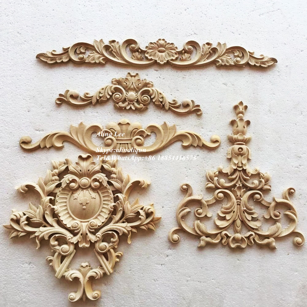 Wood Furniture Onlays Appliques Home decor Appliques Door flower