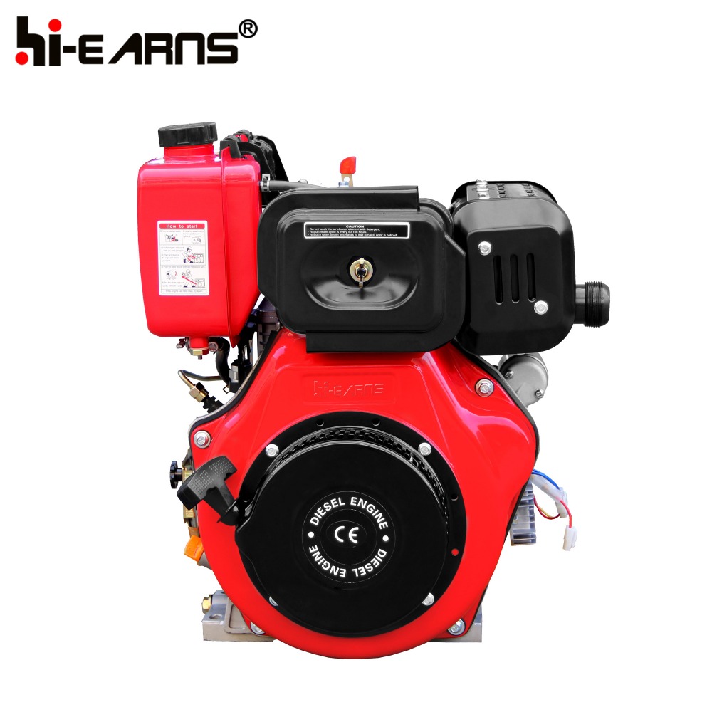 Air-cooled diesel engine188FA electric start red threaded shaft muffler exhaust mouth with thread