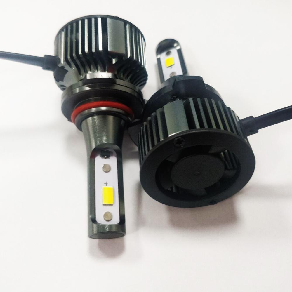 New driver 9012 Three color led headlights intelligent temperature control car parts White Yellow Mixture 6000K 3000K 4300K