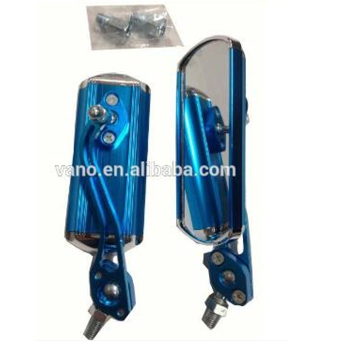 New Design Blue Color 10mm Pulsar Motorcycle CNC Side Mirror