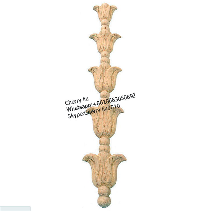 flower wood carving furniture applique carved wood onlay for cabinet