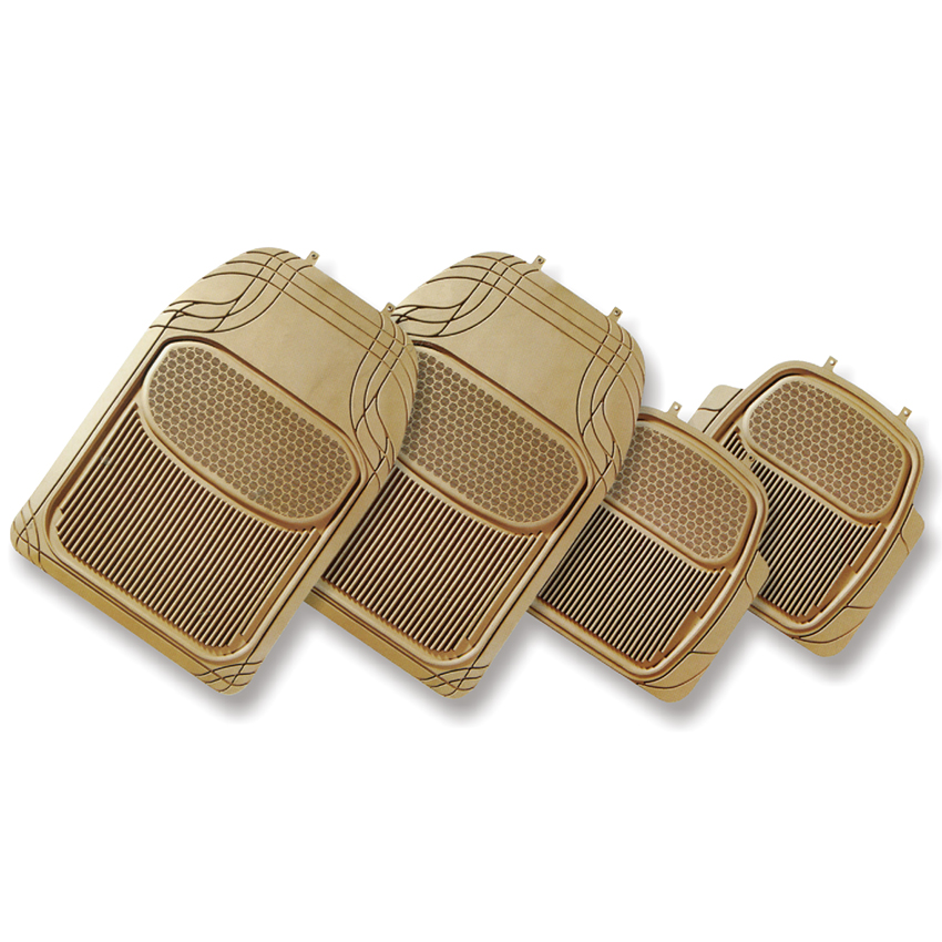 Full set universal 4.5KGS anti-slip PVC car floor foot mat