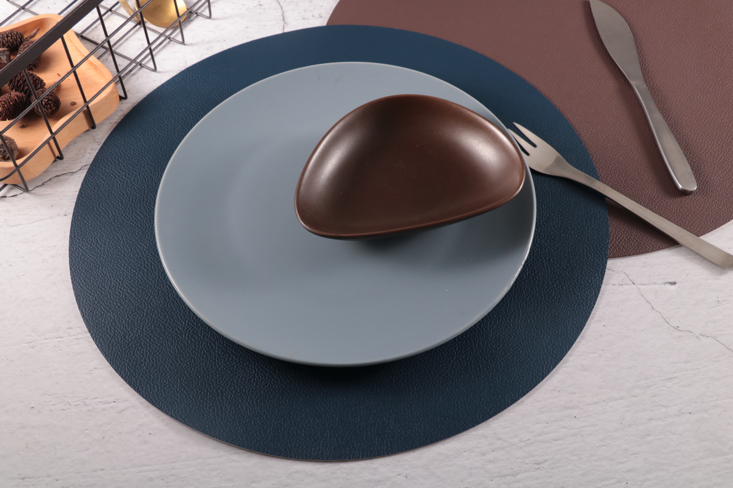 Tabletex modern custom table round pvc leather placemat