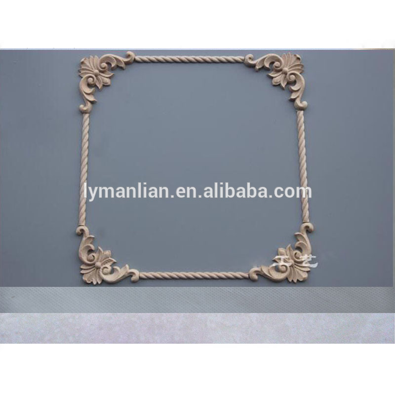 Decorative Carved Wood Mouldings Cabinet Edge Trim Wood Rope Molding