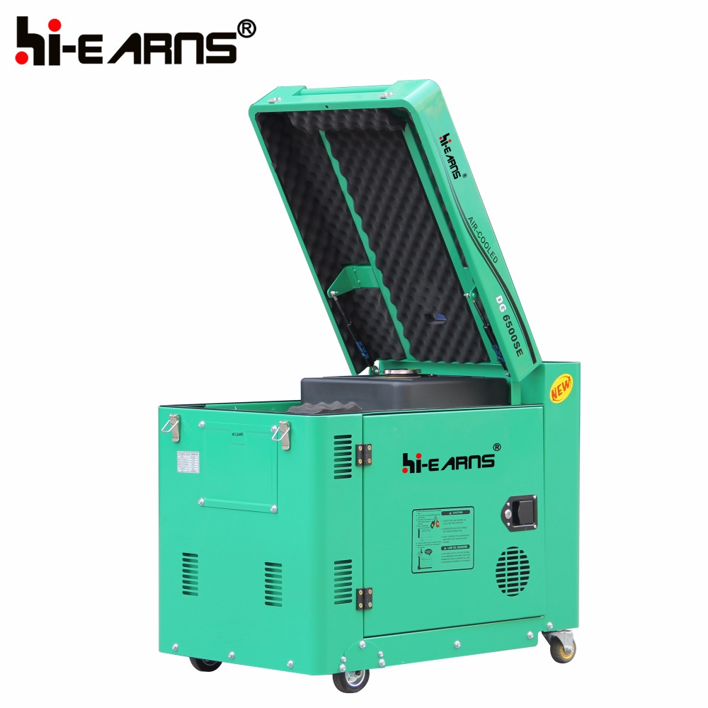 Air-cooled single cylinder 5KVA top open silent type power generator no fuel