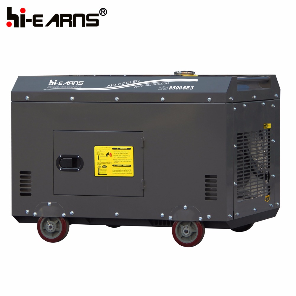 Home use silent 30L big fuel tank diesel engine 6.5kva generator