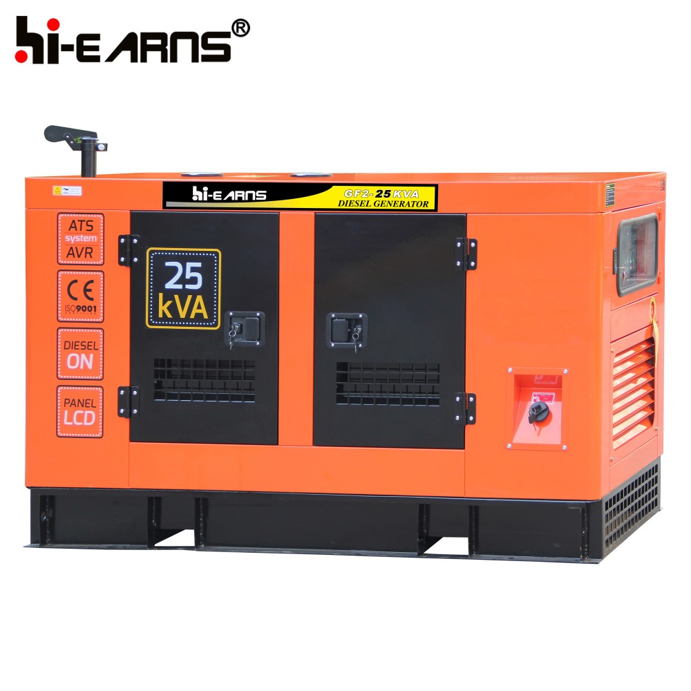 CE ISO water cooled diesel engine 50Hz silent type 20KW diesel generator