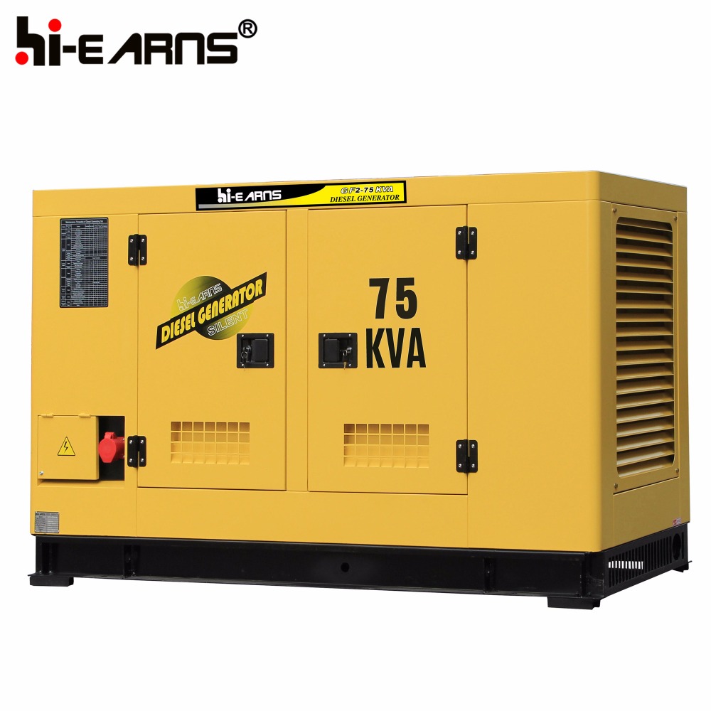 Water-cooled Chinese Yuchai engine 75kva diesel generator