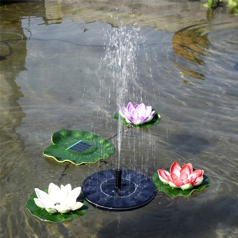 New Solar Power Water Pump Garden Sun plants watering outdoor water Round Fountain Pool Pump