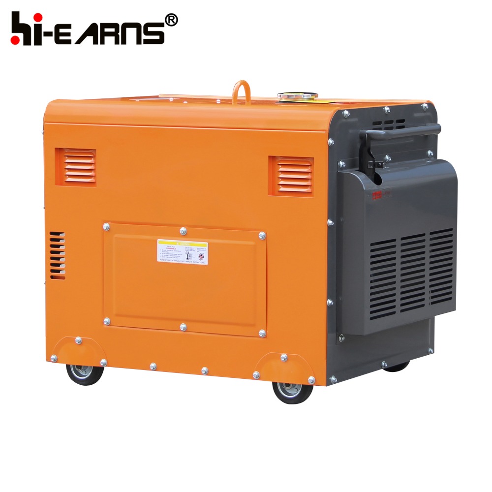 7KVA 220V silent air cooled diesel generator with digital panel