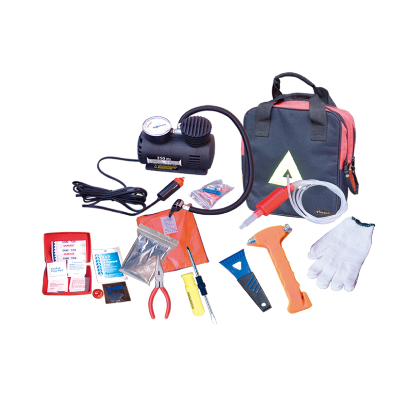 Professional supplier multifunctional travel first aid auto roadside emergency car kit
