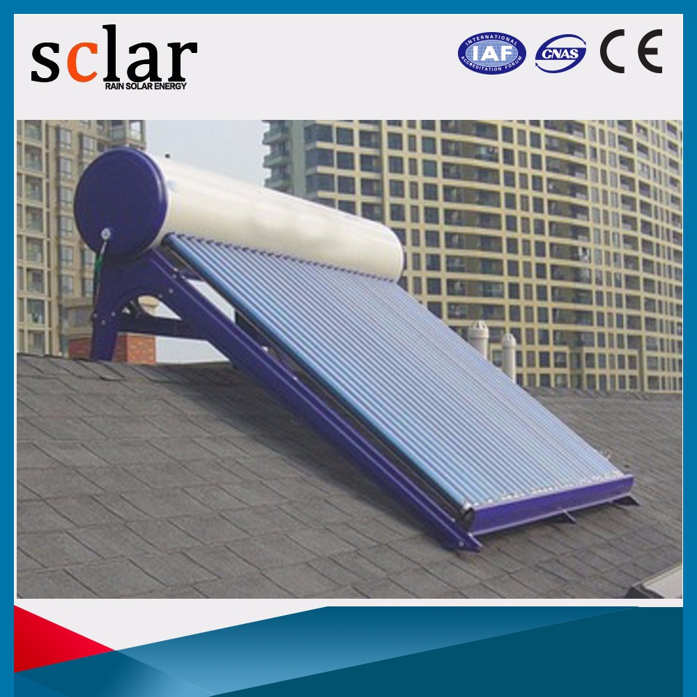 Domestic 150 liter solar hot water heater system with float valve