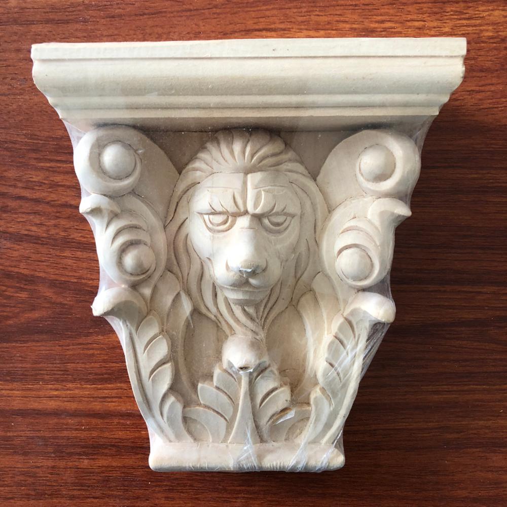 Wood Carved Decorative Animal Lion Capitals Corbels
