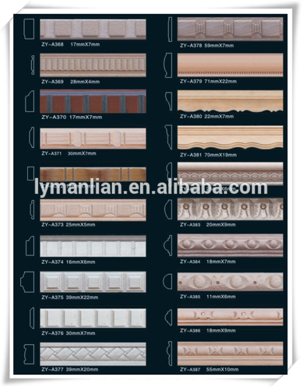 cheap Decorative elegant hand carving wood furniture mouldings