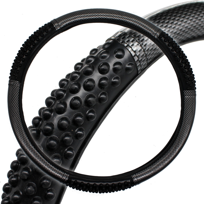 Sport Universal Car Steering Wheel Cover carbon color