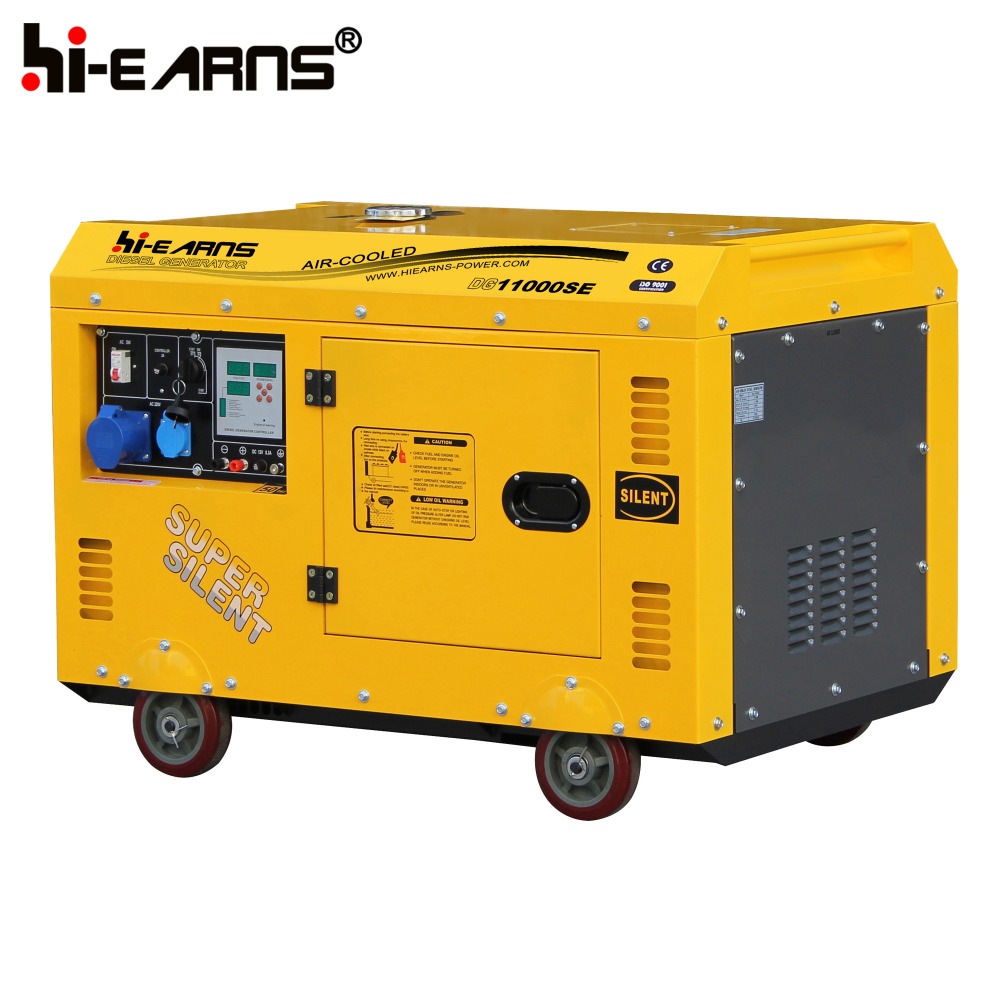 8KVA silent yellow single cylinder diesel generator price with digital panel