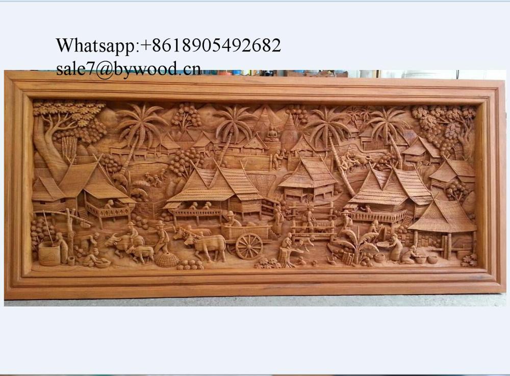 homemade wood crafts  wood wall paneling solid wooden panel  elephant decorative wood carving