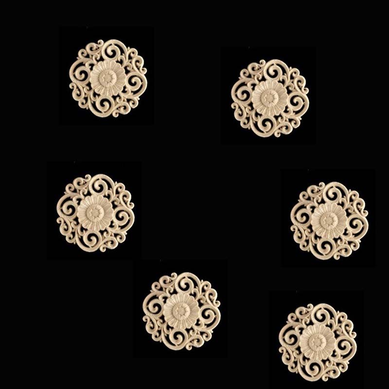 Solid wood carving flowers for European furniture