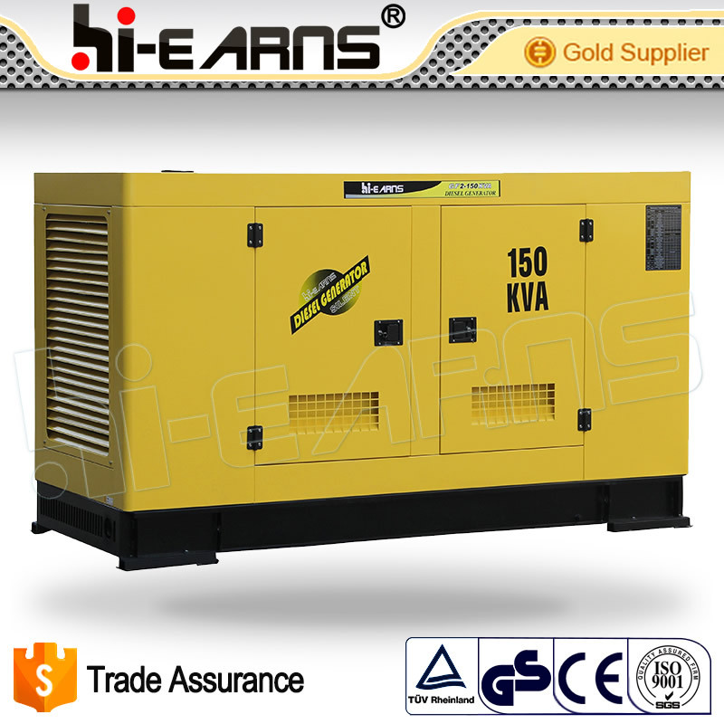 Hi-earns(CHINA)50HZ 150KVA silent diesel generator fuel consumption with automatic CNC(ATS)