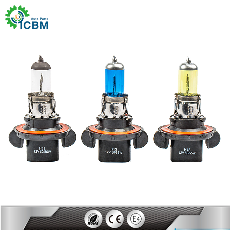 Good quality super white H13 auto lamp car 12v 60/55w blue bulb 100/90w halogen bulb h13