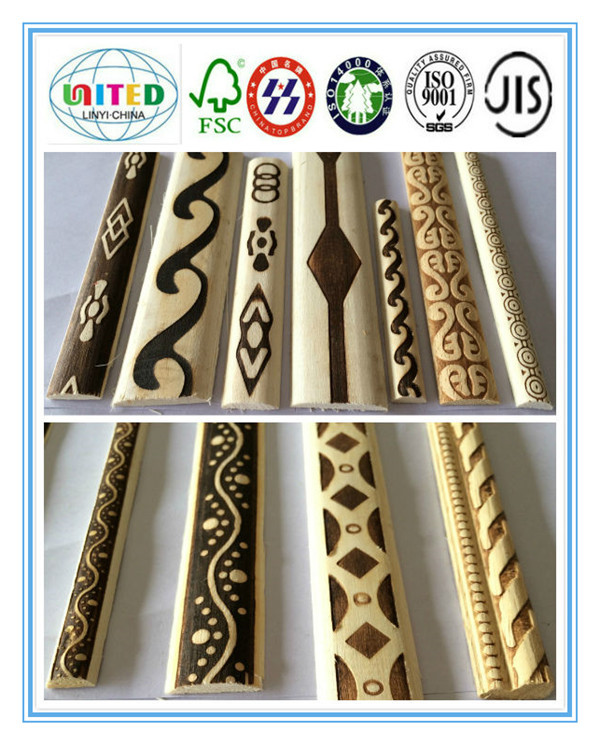china flat teak wood cornice moulding