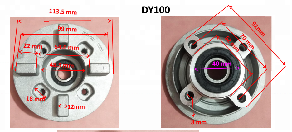 DY100 C100 motorcycle body parts buffer sprocket wheel seat