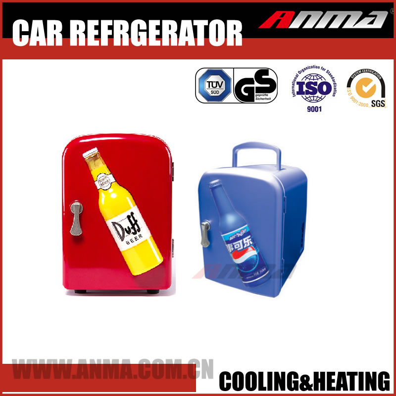 4L DC12V/AC100-220V mini car fridge freezer for car travel cooler car refrigerator