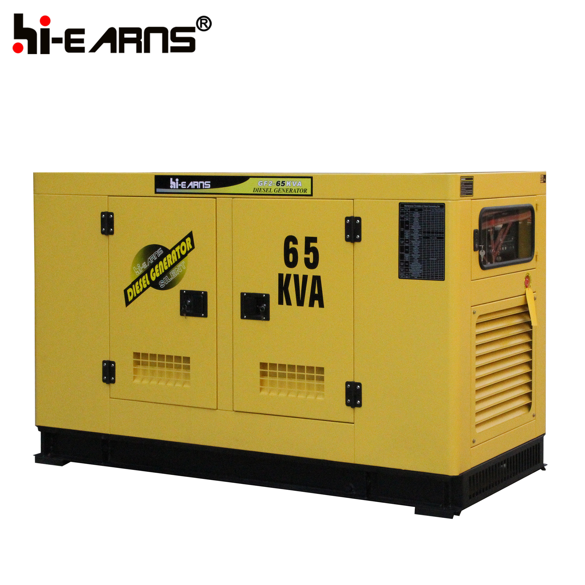 65KVA 50KW silent electric water cooled diesel generator price