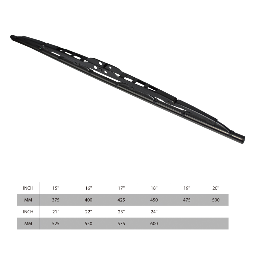 Best Selling Conventional Metal 1.2mm Steel Frame Universal windscreen wipers Blade