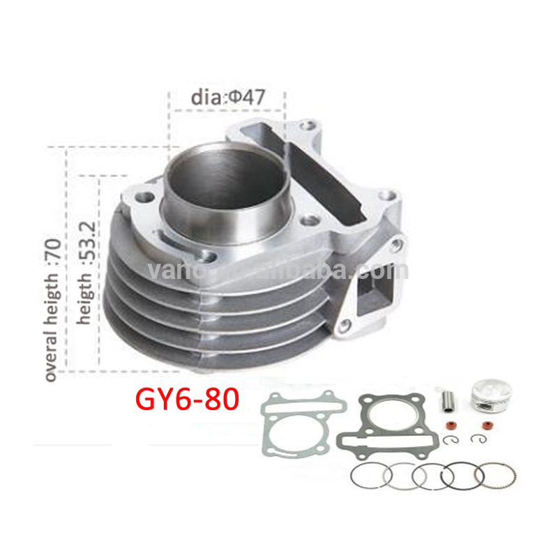 gy6 47mm cylinder kit China scooter parts 80cc 147FMB cylinder assembly