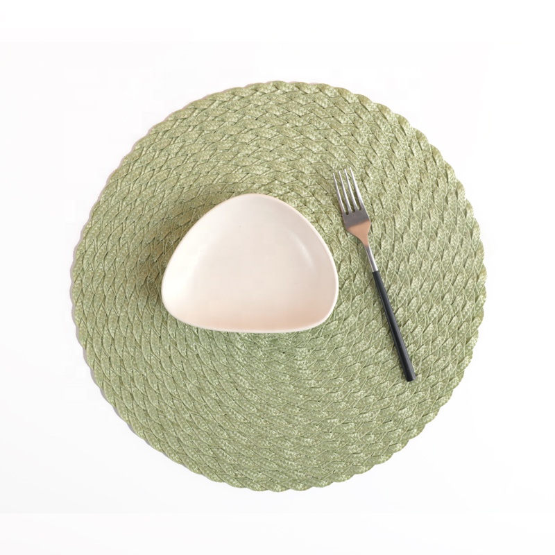 Tabletex Eco-Friendly plastic pp round woven kitchen placemat