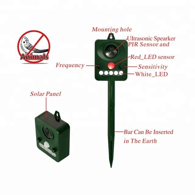 Hot sale solar battery power outdoor garden sonic bird repeller