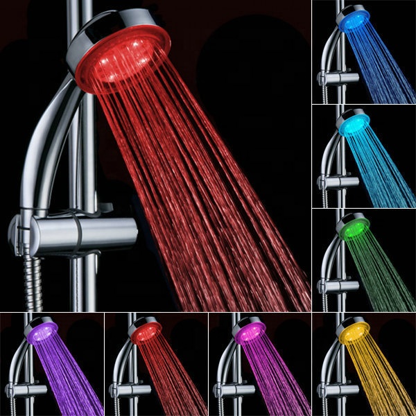 Shenzhen Factory LED shower head Rainbow color changing shower head in bathroom