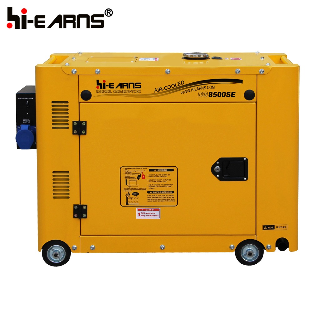 7KVA 50 60HZ 3000 3600rpm silent diesel generator with ATS