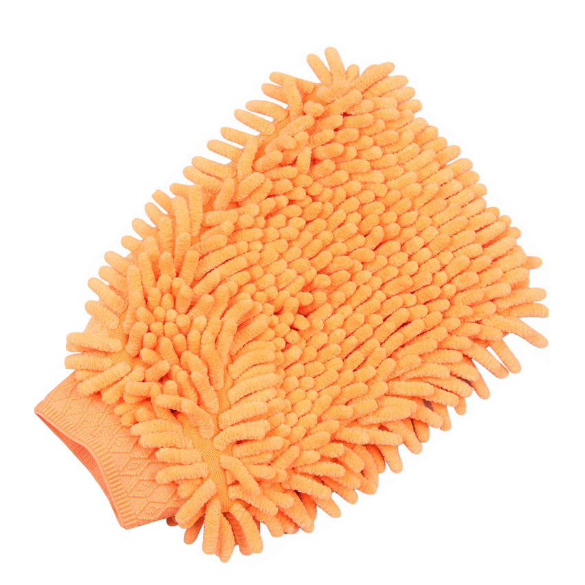 Orange M size Car Cleaning Glove